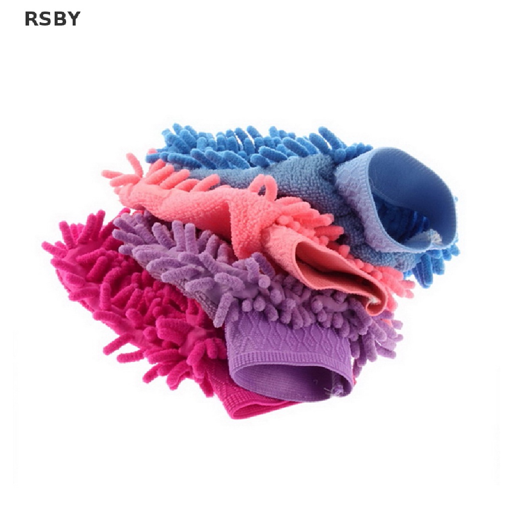 Găng Tay Rửa Xe 2 Trong 1 Bằng Sợi Microfiber Mềm Mại Không Trầy Xước