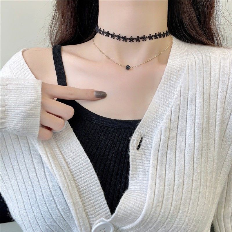 Vòng Cổ Choker Ngắn Phối Ren Phong Cách Cổ Điển Thời Trang