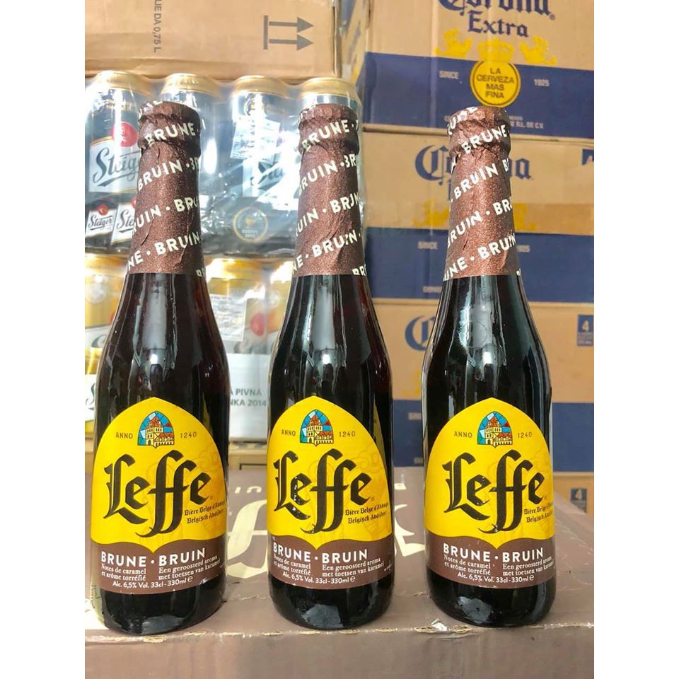 [SIEU RE] Leffe nâu 6.6% Bỉ – chai 33cl thùng 24 chai