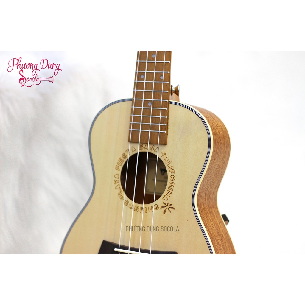 Đàn Ukulele Gỗ Thông chính hãng BWS size Concert