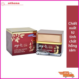 Kem dưỡng da hồng sâm My Gold Hàn Quốc 50ml giúp dưỡng trắng, chống nhăn hiệu quả, loại bỏ bụi bẩn và tàn nhang