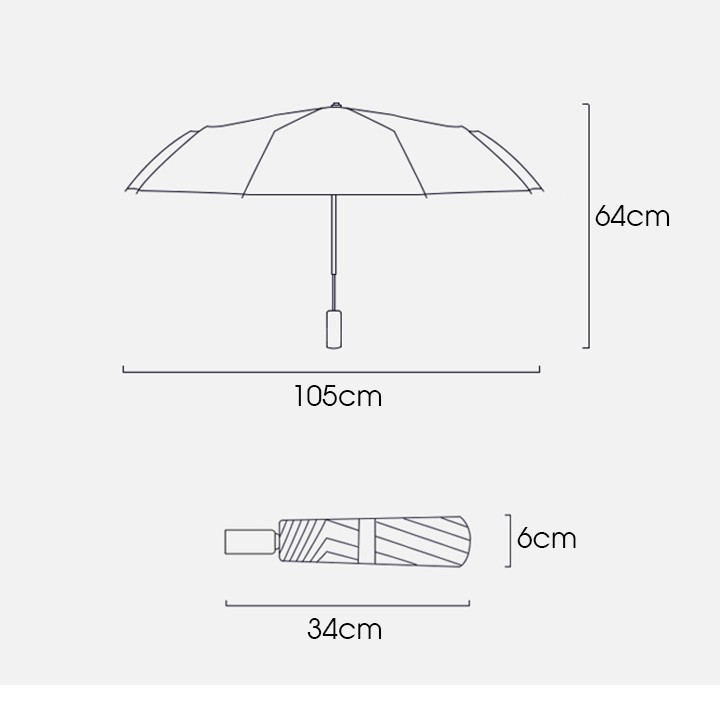 Ô dù tự động gấp mở 2 chiều 12 NAN chống tia UV xuất Nhật, che mưa nắng nút tắt mở tự động cỡ lớn cho ô tô xe hơi TKS