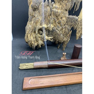 Combo nhang trầm không tăm ( nhang không tăm + ống gỗ đựng nhang + máng đốt nhang)