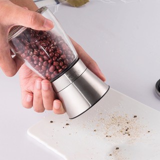 Lọ xay hạt tiêu thủy tinh nắp inox - Dụng cụ xay tiêu cầm tay