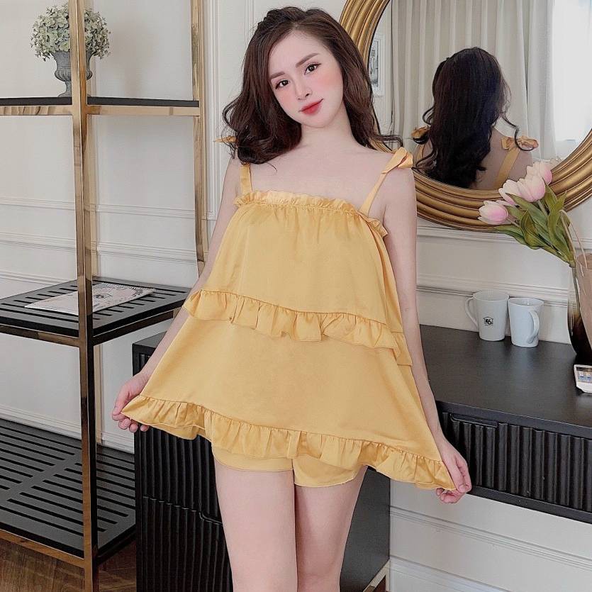 2D3 Bộ Ngủ Lụa Latin 2 Dây Sexy #Đồ Ngủ | Đồ Bộ Nữ | Váy Ngủ | Pizama | Pyjama `` | BigBuy360 - bigbuy360.vn