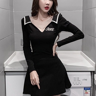 Đầm nữ chiết eo cổ chữ v kiểu dáng gợi cảm thời trang