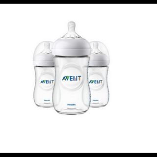 Set 3 bình avent 260ml thay núm 4 kèm tay cầm