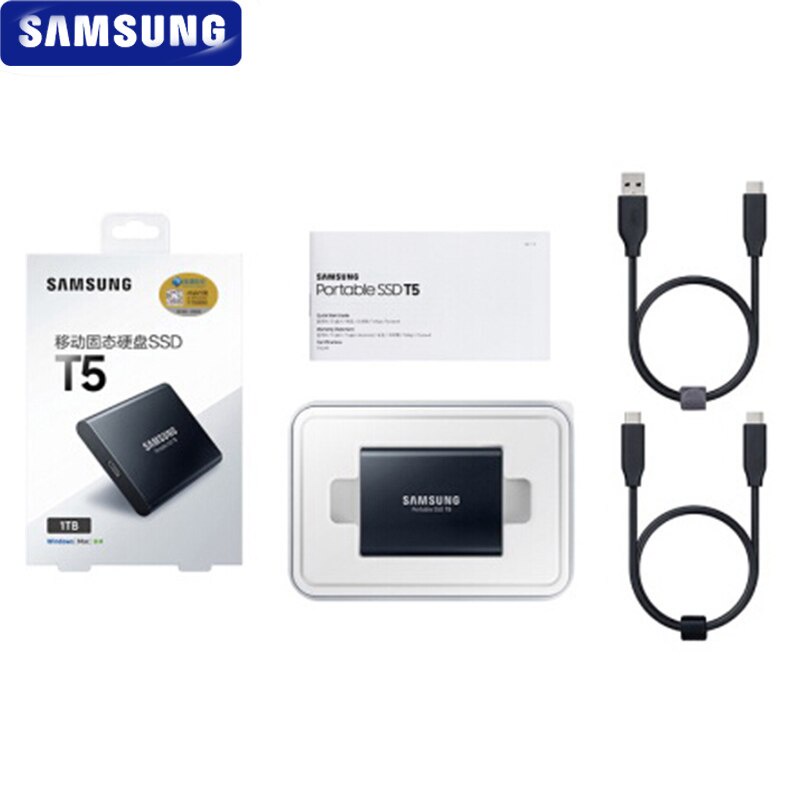 Ổ Cứng Di Động SSD 100% Chính Hãng 100% Samsung T5 500GB 1TB 2TB USB3.1 Gen2 Và Phía Sau