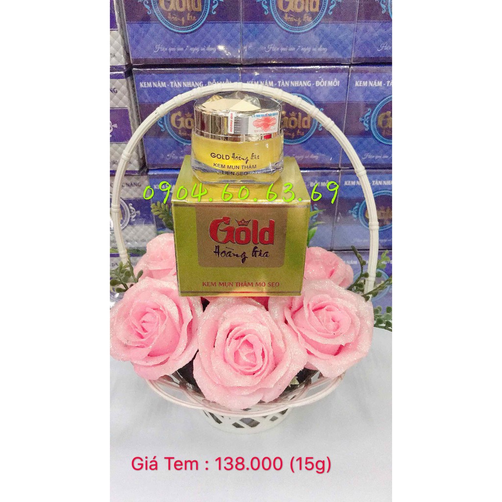 Kem Mụn Thâm Mờ Sẹo 15g GOLD HOÀNG GIA