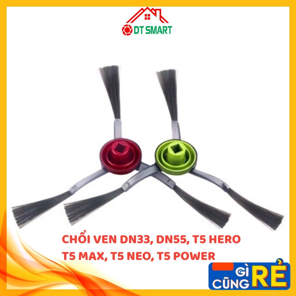 Phụ kiện chổi ven, chổi cạnh robot hút bụi Ecovac DN33/DN55/T5 hero/T5 Max/T5 neo