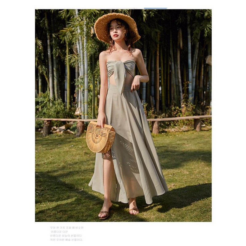 Váy Đầm maxi lưng cao siêu phẩm đi biển