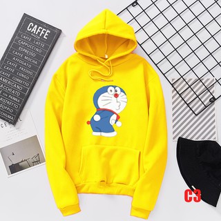 Áo Hoodie Nam Dài Tay ⚡ FREESHIP ⚡  Áo khoác hoodie nam Có Mũ Trùm Túi Bụng Họa Tiết Doremon