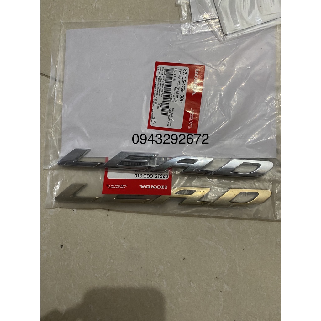 Tem Sườn Lead 110 Chữ Nổi Honda