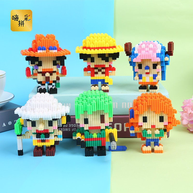 Mô hình Lắp ráp One Piece Đảo Hải Tặc - Lego Luffy Ace Zoro Sanji Nami Usopp Chopper Franky Brook Robin và Thuyền Sunny