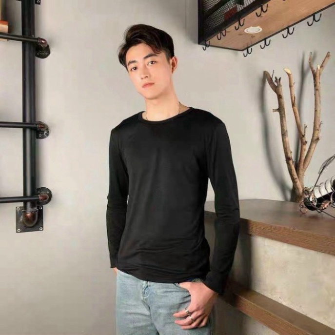 Áo thun nam dài tay, áo giữ nhiệt nam cổ tròn kiểu dáng thể thao giữ ấm trẻ trung năng động. | BigBuy360 - bigbuy360.vn