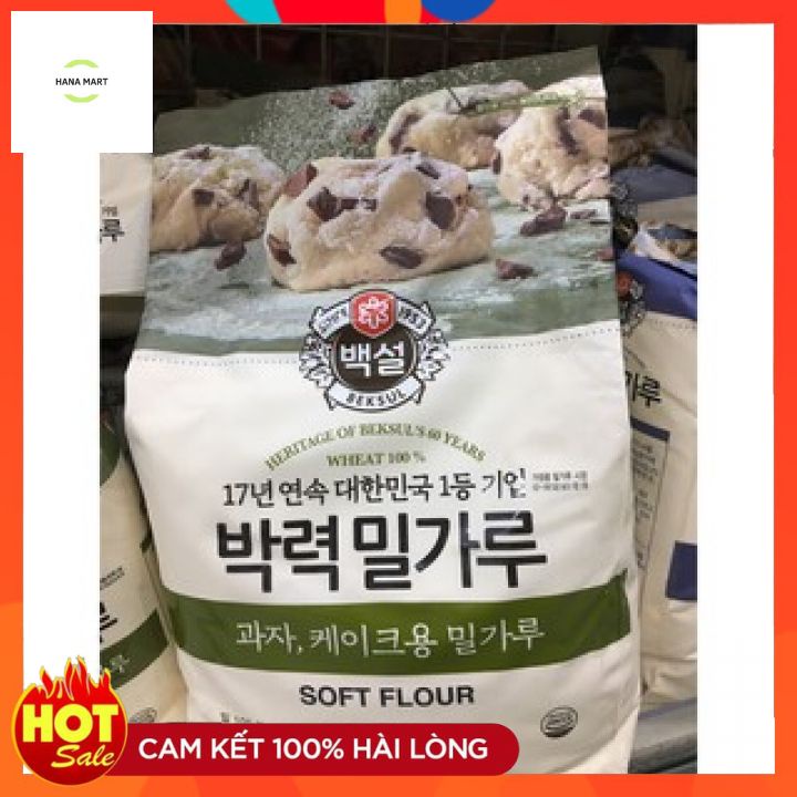 Bột mì Hàn Quốc Beksul số 08, 11, 13 loại thượng hạng làm bánh bông lan, bánh mì, bánh bao