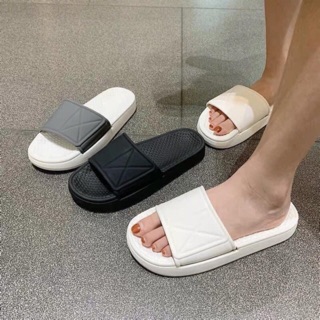 Dép Ulzzang Quai Ngang Đúc Su Dẻo Nam Nữ