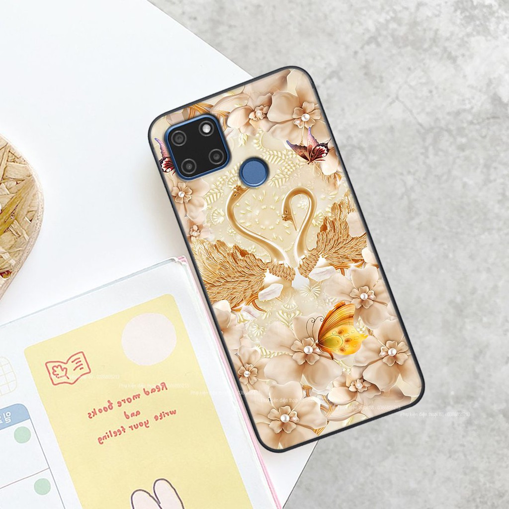 Ốp lưng Realme C12 hình hình hoa, thiên nga, đẹp thời trang - CAO CẤP - SANG TRỌNG