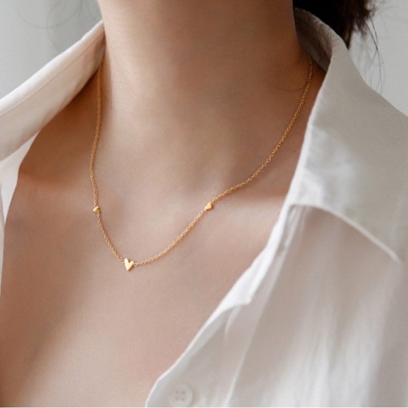 Dây chuyền thép titan mặt trái tim phong cách thời trang sang trọng cho nữ