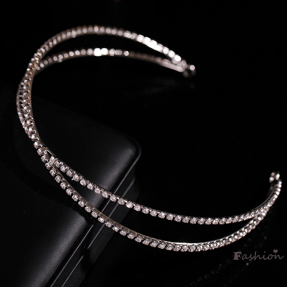 Băng Đô Cài Tóc Đính Đá Thiết Kế Thanh Lịch Nhẹ Nhàng Cho Nữ