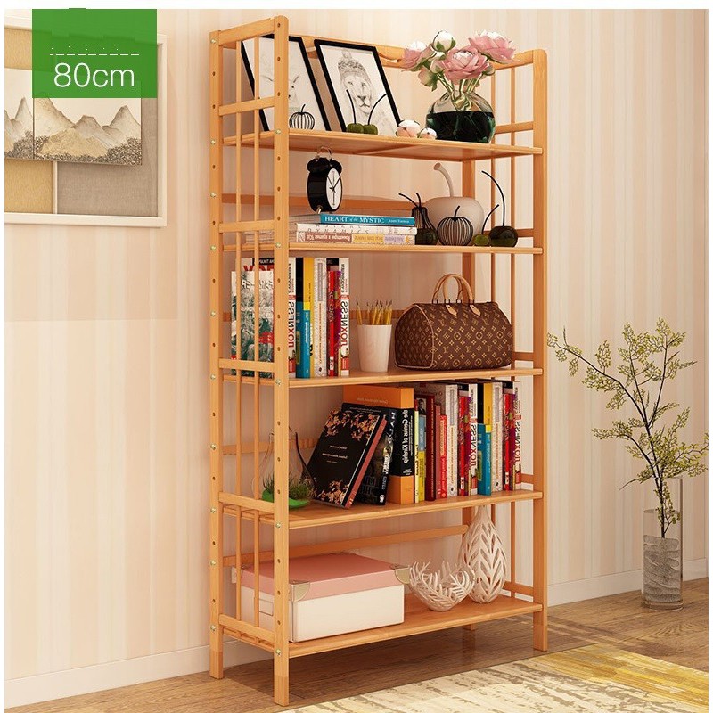 Kệ sách/trang trí bằng tre 5 tầng 80x26x155 -RE0392