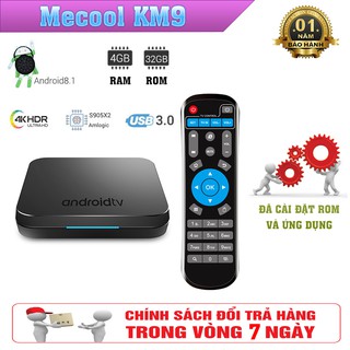 Android Tivibox Mecool KM9 RAM 4GB, ROM 32GB, Android 8.1, Bluetooth 4.1 (New 2019)