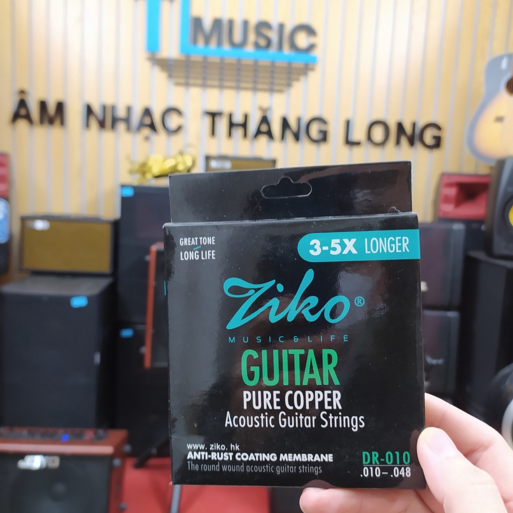 Dây Đàn Guitar Acoustic Ziko &quot;PURE COPPER&quot; Đồng Nguyên Chất Chống Gỉ Ziko DR-010, DR011, DR012