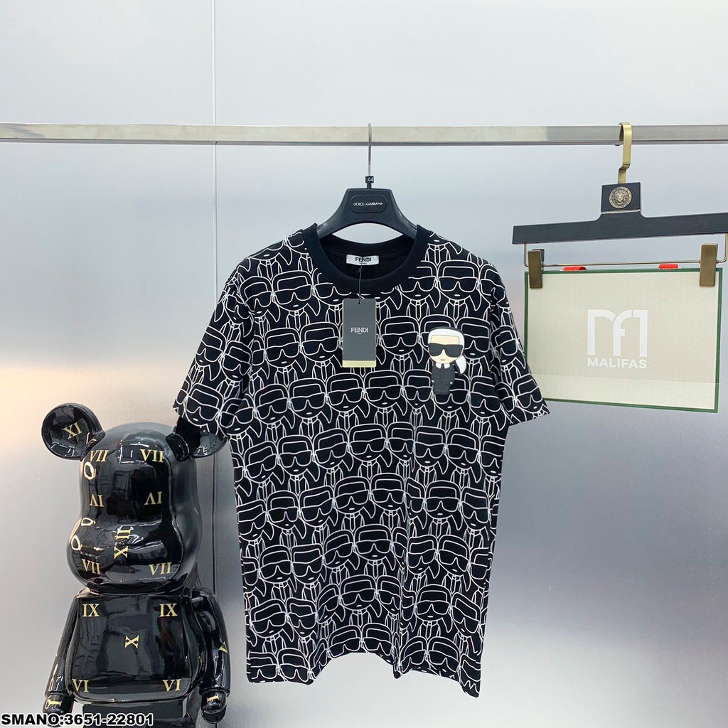 Áo Phông Nam Fendi In Hình Họa Tiết Cực Chất - Áo Thun Nam Nữ Fendi Chất Cotton Thoáng Mát In Hình Họa Tiết