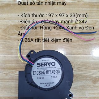 Quạt tản nhiệt máy cnc, in 3D mini 24v 0.26A