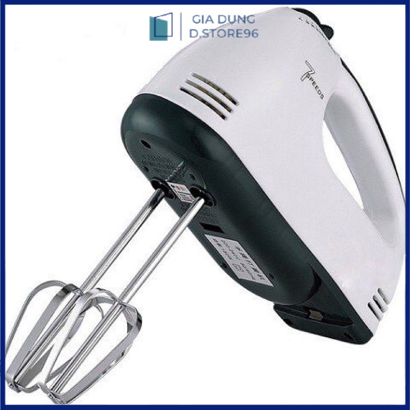 Máy Đánh Trứng Cầm Tay 7 Tốc Độ Công Suất 180W, Máy Đánh Kem Kèm 04 Que Trộn Bột Tiện Lợi