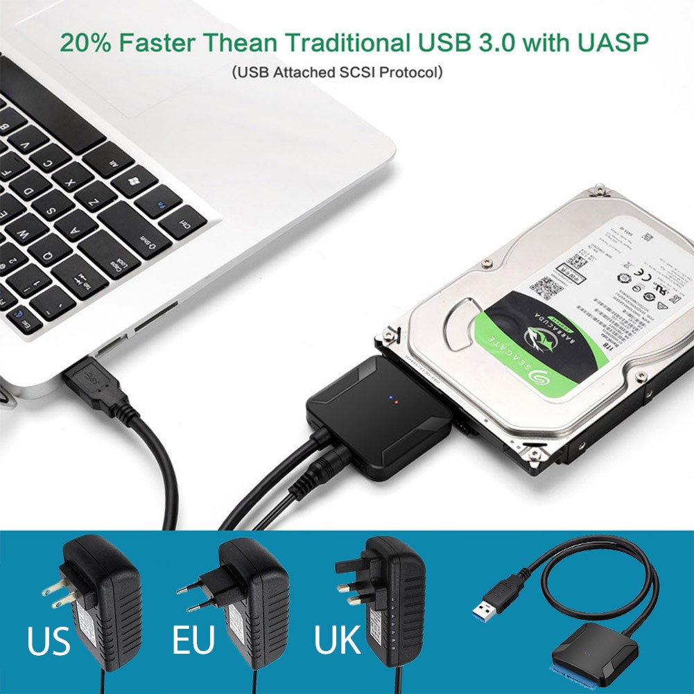 Cáp Chuyển Đổi Usb 3.0 Sang Sata Usb 3.0 Cho Samsung Seagate Wd 2.5 3.5 Hdd