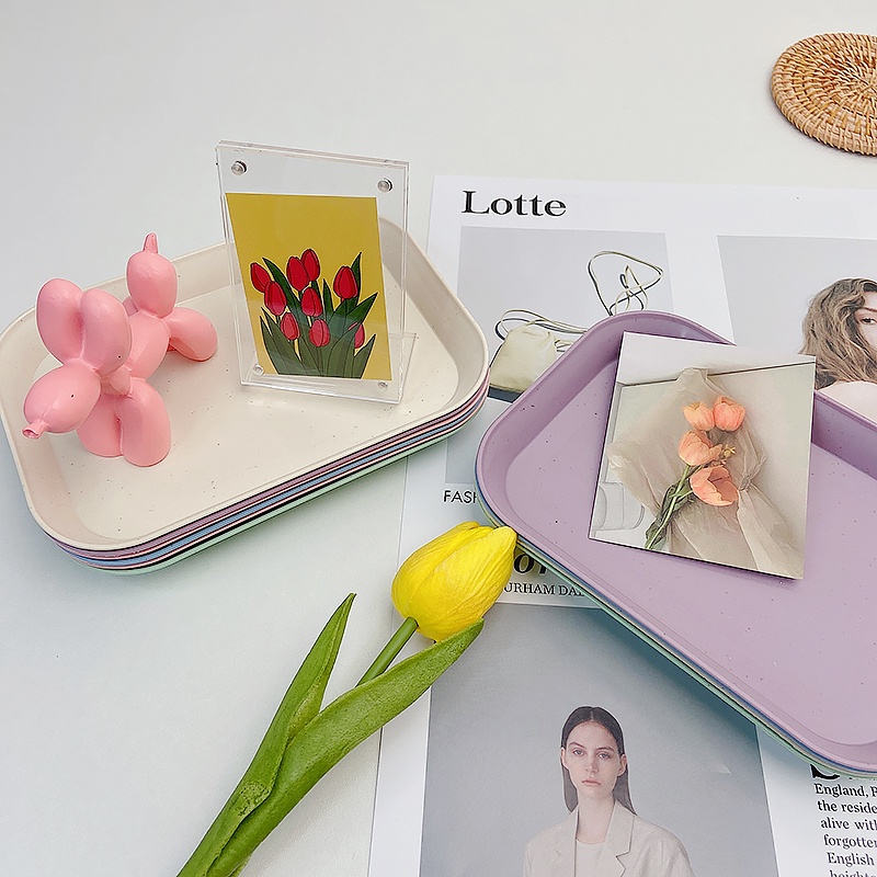 Khay Phục Vụ Thức Ăn Hình Chữ Nhật Phong Cách Bắc Âu Sang Trọng