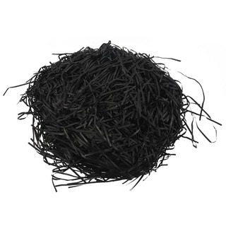 100g giấy rơm sợi cắt nhỏ màu đen dùng lót hộp quà
