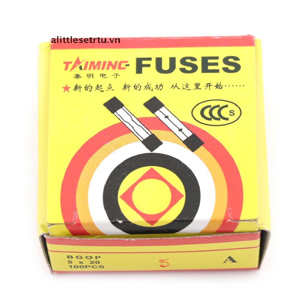 Set 100 Cầu Chì Thủy Tinh 2A 250V 5Mmx20Mm F2AL250V 2A Chuyên Dụng