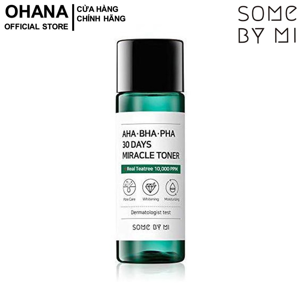 Nước Hoa Hồng Giảm Mụn, Tái Tạo Làn Da Some By Mi AHA-BHA-PHA 30 Days Miracle Toner 30ml