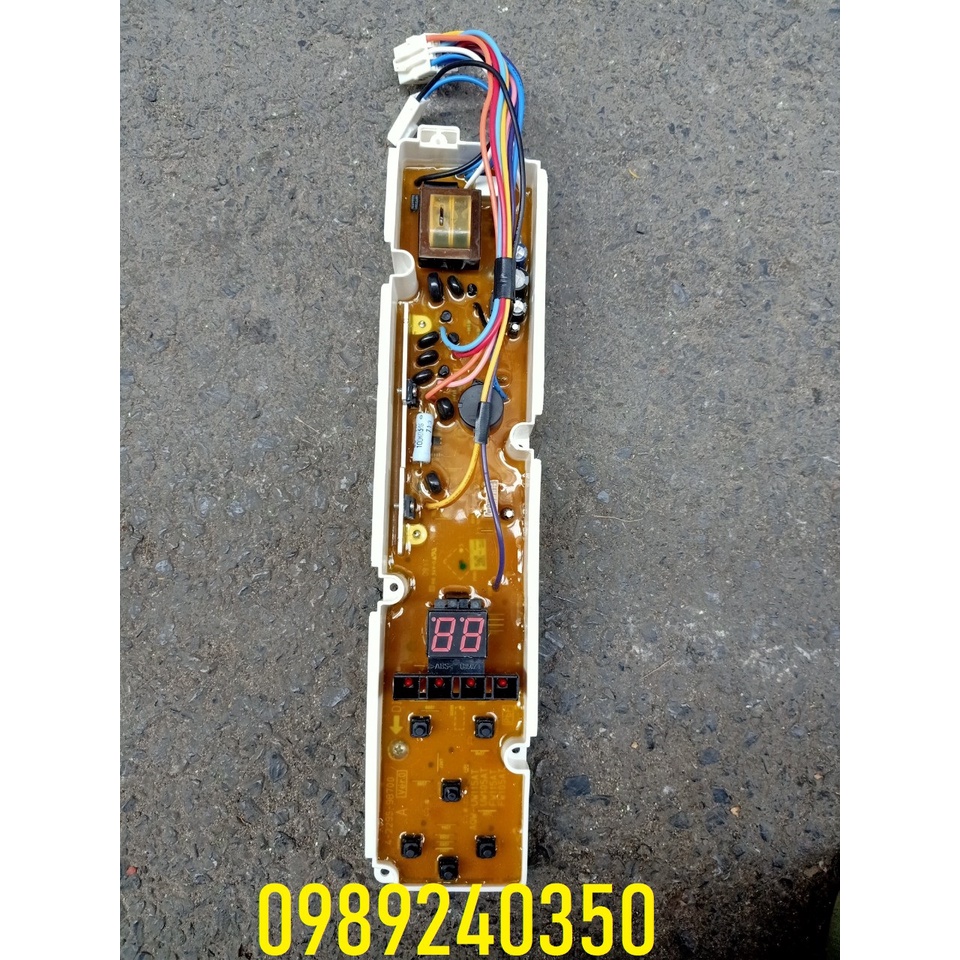 Bo mạch máy giặt Sanyo AQW - UW115AT, UW105AT, FW115AT, FW105AT 6 phím 2 zắc cắm