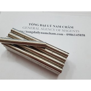 Nam châm viên trắng mỏng 9x2mm