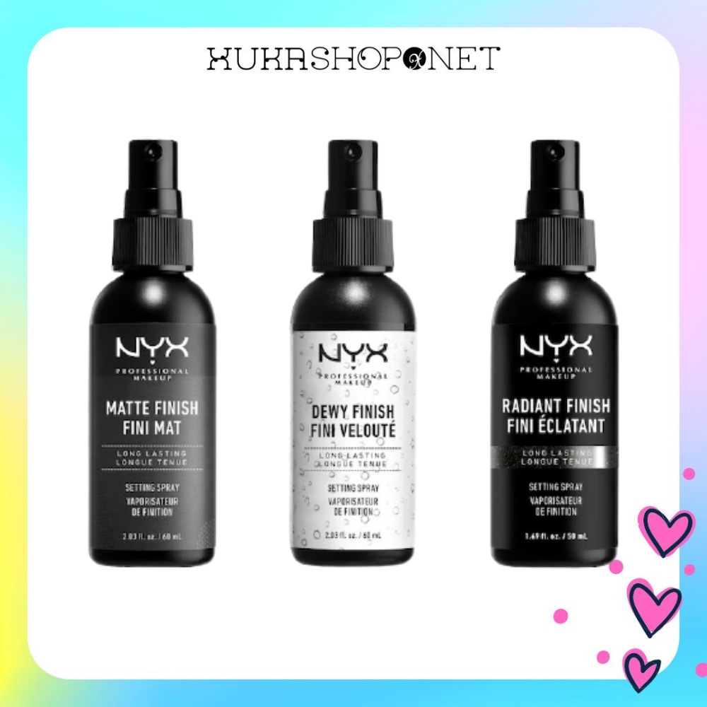 [Chính hãng] Xịt khóa nền giữ lớp trang điểm NYX Matte Finish Setting Spray 60ml