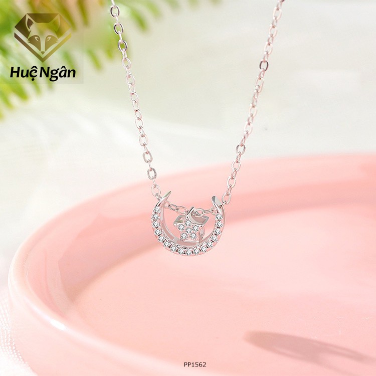 Dây chuyền bạc 925 Huệ Ngân - Trăng sao Star and Moon PP1562