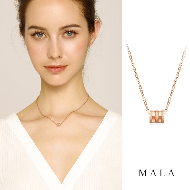 Vòng cổ MAYEBE LAVEND Thép Titan Mạ Vàng 18K Đơn Giản Phong Cách Hàn Quốc
