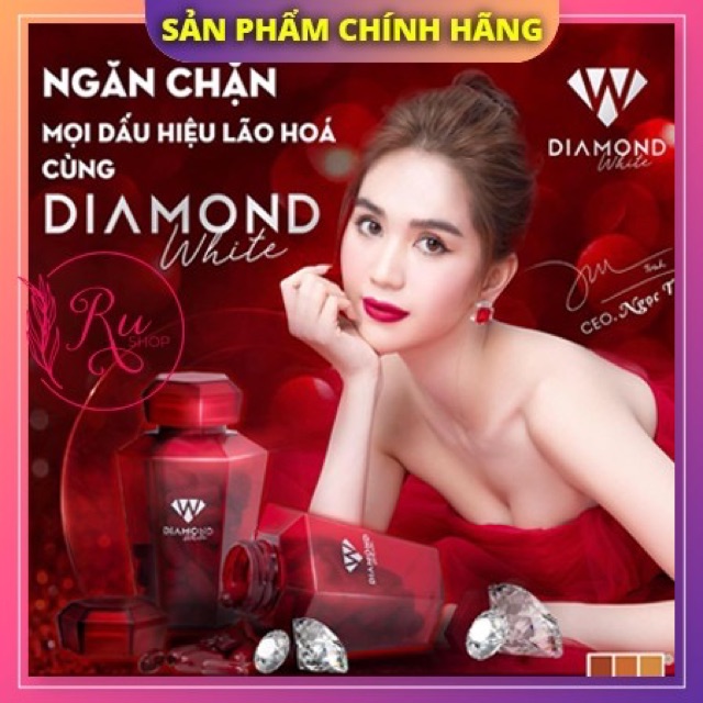 Viên trắng da Diamond White chính hãng(mua 3 tặng 2 sữa ong chúa)