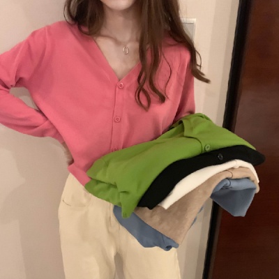 NRVP Áo Sweater Dệt Kim Dài Tay Thiết Kế Mới Thời Trang Theo Phong Cách Hàn Quốc Cho Nữ