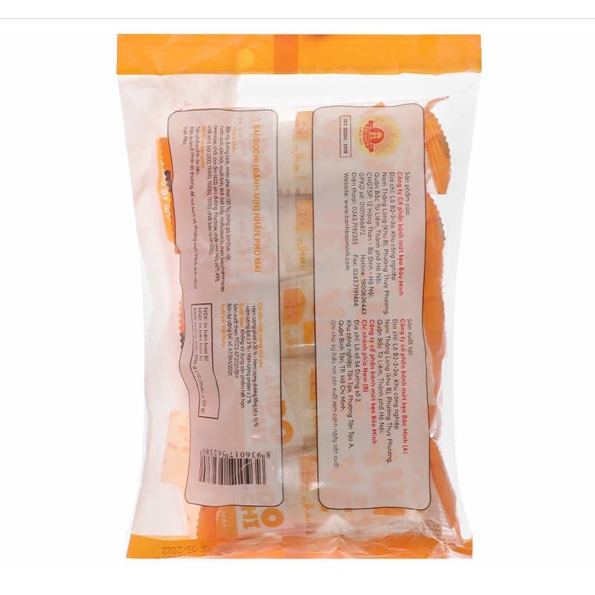 Bánh Sandochi Bảo Minh  Nhân Phô Mai/Sữa Chua Gói 200G