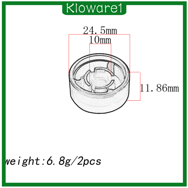 [KLOWARE1]2pcs Footswitch Topper Guitar Effect Pedal Plastic Bumpers Guitar Parts Accs