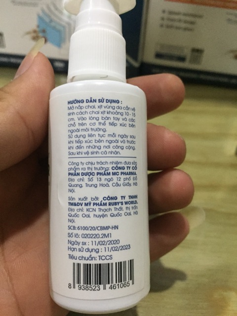 [SẴN HÀNG] NƯỚC RỬA TAY KHÔ - XỊT KHÁNG KHUẨN | BigBuy360 - bigbuy360.vn