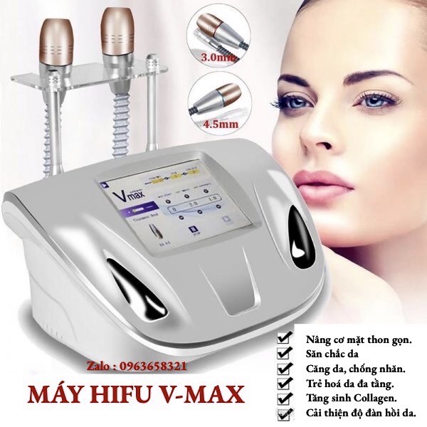 Máy Hifu V-MAX nâng cơ trẻ hoá da xoá nhăn tạo mặt V-line