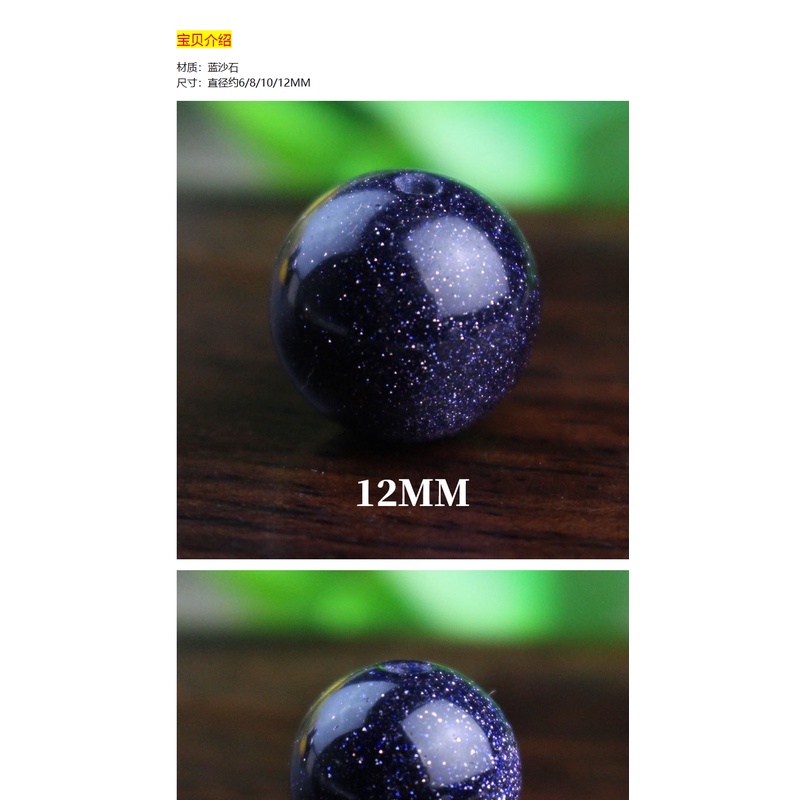 Chuỗi Hạt Đá Sa Thạch Xanh Hình Mặt Trăng/Ngôi Sao Độc Đáo Chất Lượng Cao