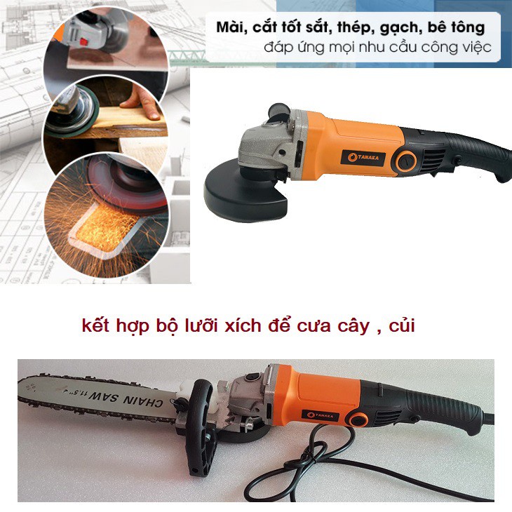 Máy mài góc Tanaka. Lõi đồng.  Đủ Công suất 950w