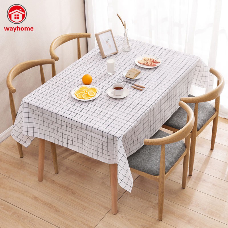 Nordic tablecloth anti-scald, oil-proof, disposable plastic tablecloth, lattice tablecloth, tea table cloth, PVC cover cloth table mat, thick version | BigBuy360 - bigbuy360.vn