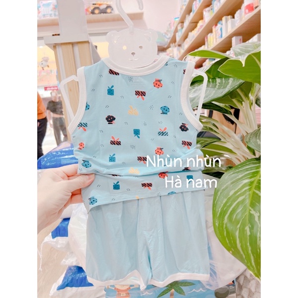 Xả bộ sát nách/Ba lỗ avaler (cài vai cộc tay )sợi tre Avaler size 3-6m đến 3-4y